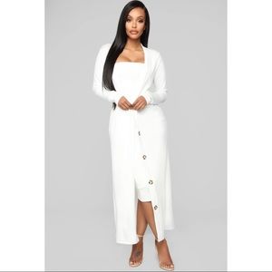 Fashion Nova White Dress Set